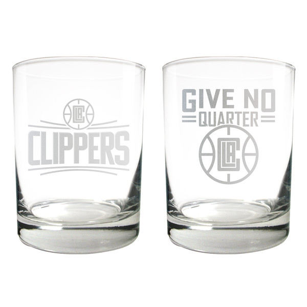 NBA Los Angeles Clippers 2pc Rocks Glass Set