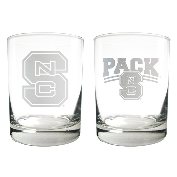 NCAA NC State Wolfpack 2pc Rocks Glass Set