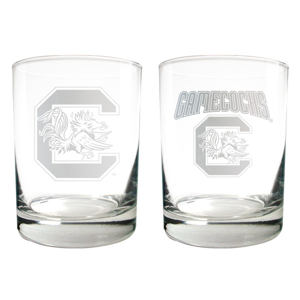 NCAA South Carolina Gamecocks 2pc Rocks Glass Set