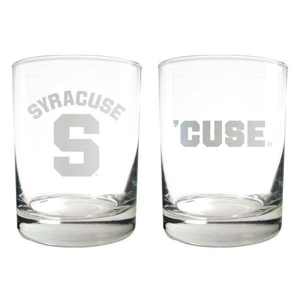 NCAA Syracuse Orange 2pc Rocks Glass Set