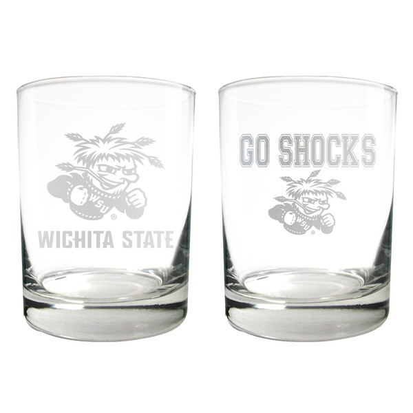 NCAA Wichita State Shockers 2pc Rocks Glass Set