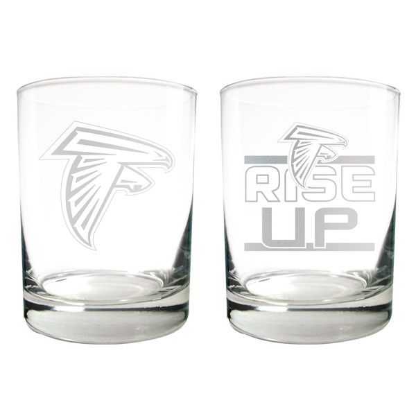 NFL Atlanta Falcons 2pc Rocks Glass Set