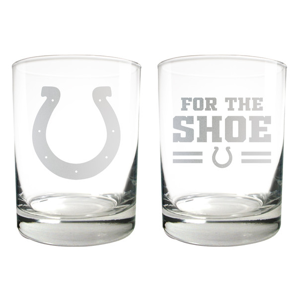 NFL Indianapolis Colts 2pc Rocks Glass Set