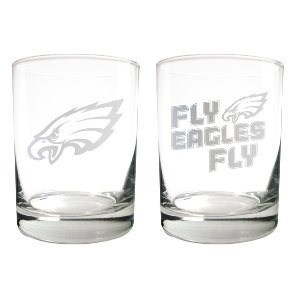 NFL Philadelphia Eagles 2pc Rocks Glass Set