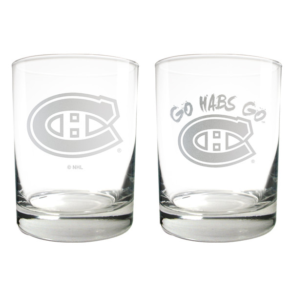 NHL Montreal Canadiens 2pc Rocks Glass Set