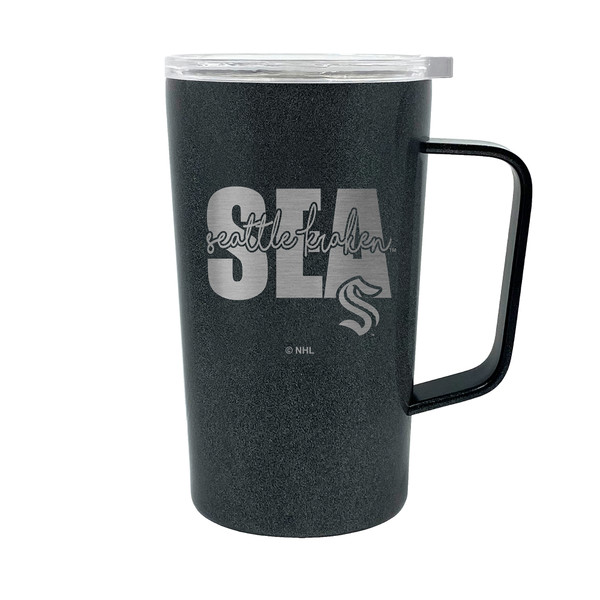 NHL Seattle Kraken 18oz Onyx Hustle Travel Mug