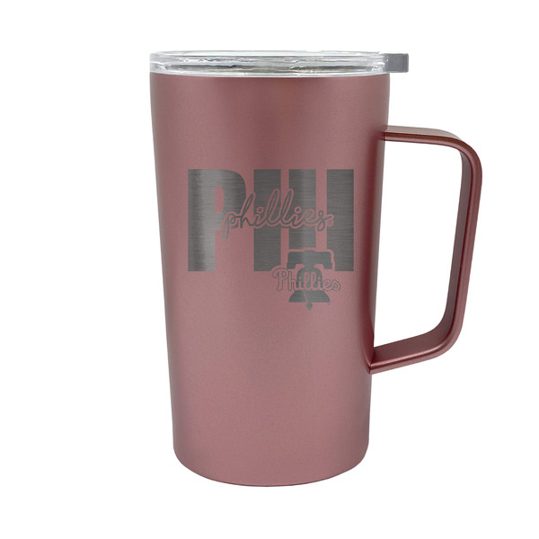 MLB Philadelphia Phillies 18oz Rose Gold Hustle Travel Mug