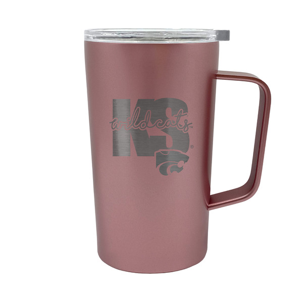 NCAA Kansas State Wildcats 18oz Rose Gold Hustle Travel Mug