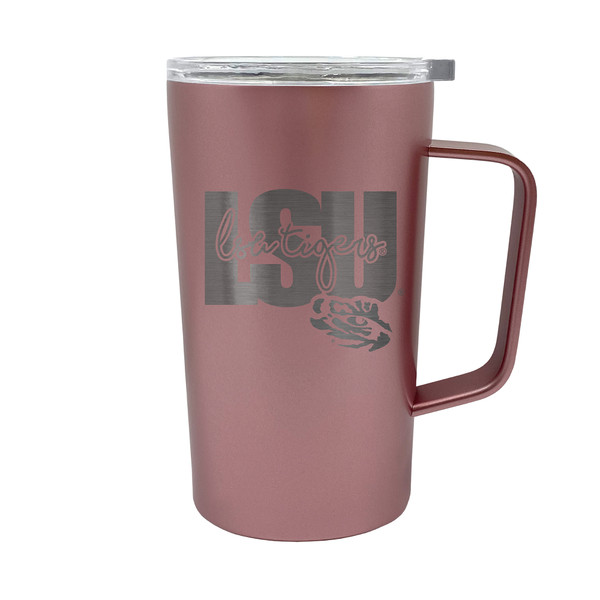 NCAA LSU Tigers 18oz Rose Gold Hustle Travel Mug