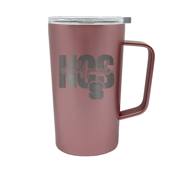 NCAA NC State Wolfpack 18oz Rose Gold Hustle Travel Mug