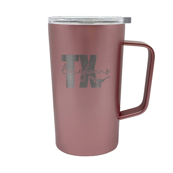 NCAA Texas Longhorns 18oz Rose Gold Hustle Travel Mug