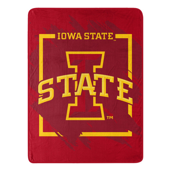 Iowa State Cyclones Blanket 46x60 Micro Raschel Dimensional Design Rolled