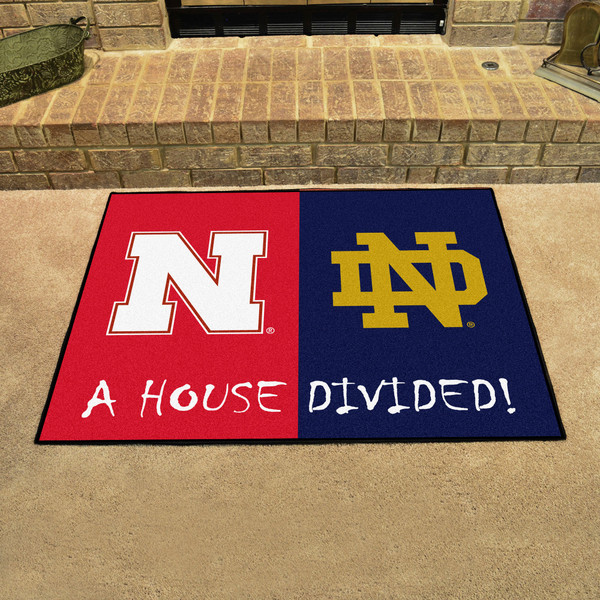House Divided - Nebraska / Notre Dame  House Divided Mat 33.75"x42.5"