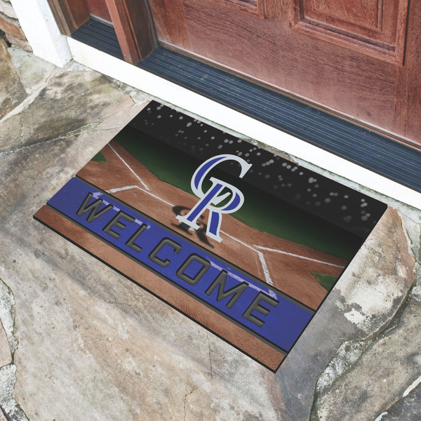 MLB - Colorado Rockies Crumb Rubber Door Mat 18"x30"