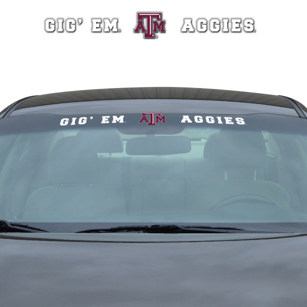 Texas A&M Aggies Windshield Decal Primary Logo and Team Wordmark