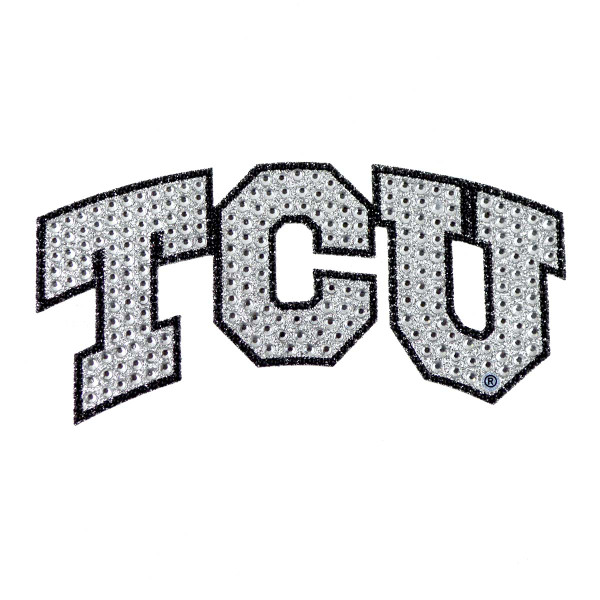 TCU Horned Frogs Bling Decal "TCU" Logo