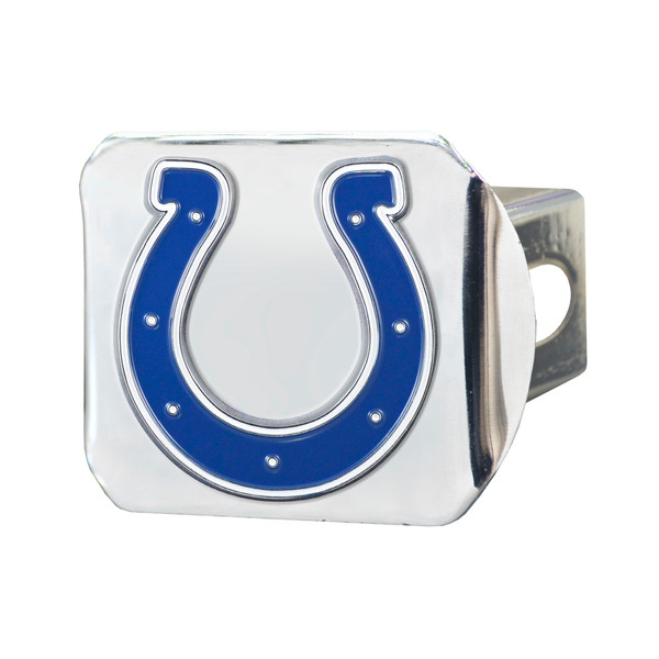 Indianapolis Colts Color Hitch Cover - Chrome Horseshoe Primary Logo Blue