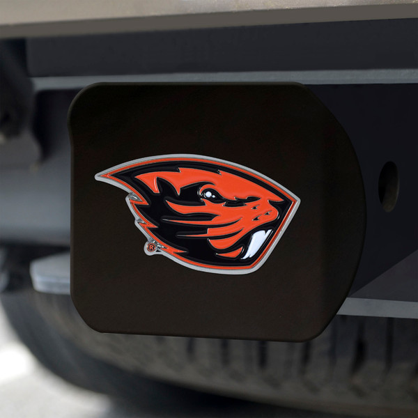 Oregon State University Hitch Cover - Color on Black 3.4"x4"