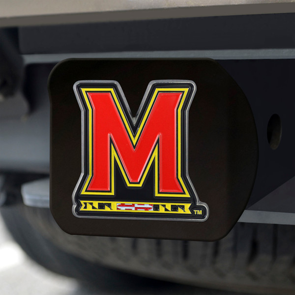 University of Maryland Hitch Cover - Color on Black 3.4"x4"