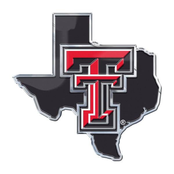 Texas Tech Red Raiders Embossed State Emblem "WV Primary Logo / Shape of West Virginia