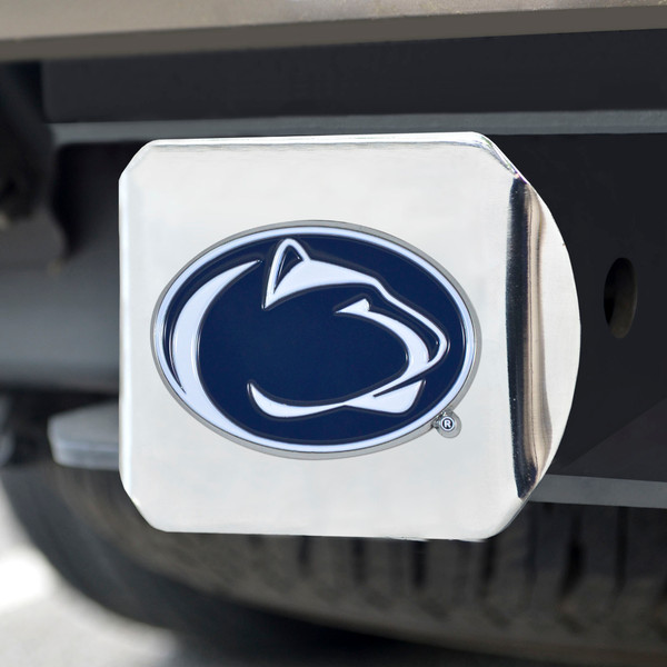 Penn State Color Hitch Cover - Chrome 3.4"x4"