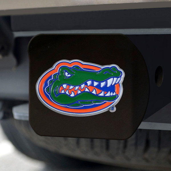 University of Florida Hitch Cover - Color on Black 3.4"x4"