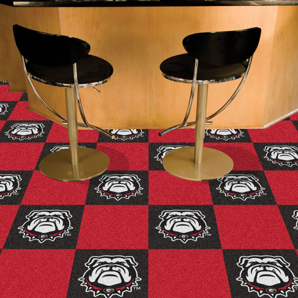 University of Georgia Team Carpet Tiles 18"x18" tiles