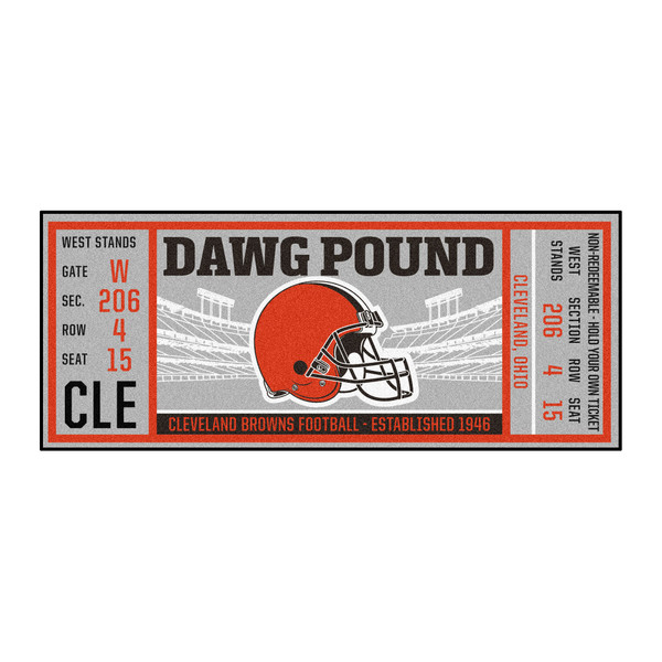 Cleveland Browns Ticket Runner Helmet Primary Logo Brown