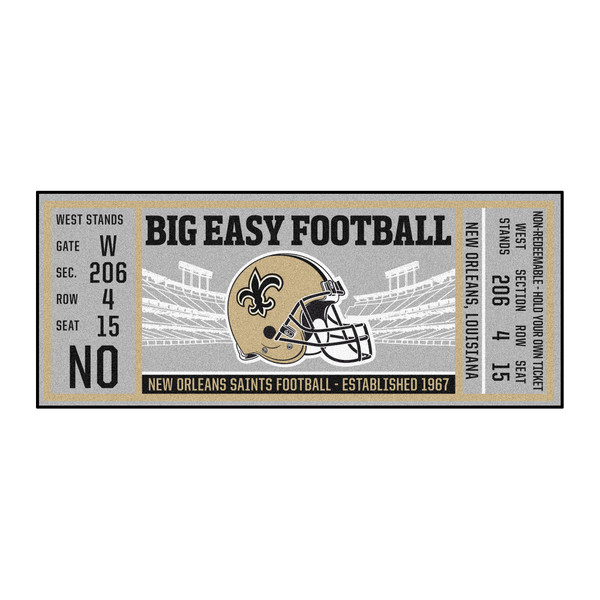 New Orleans Saints Ticket Runner Fleur-de-lis Primary Logo Black