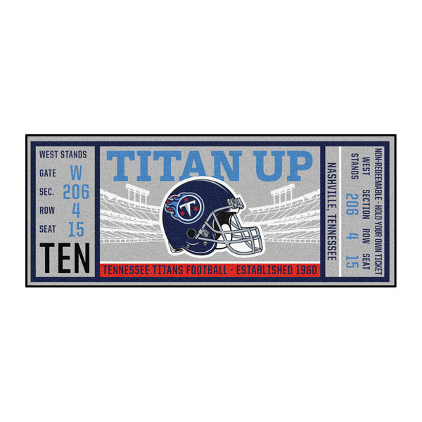 Tennessee Titans Ticket Runner Flaming T Primary Logo Navy
