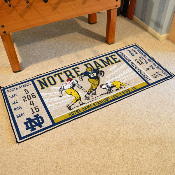 Notre Dame Ticket Runner 30"x72"