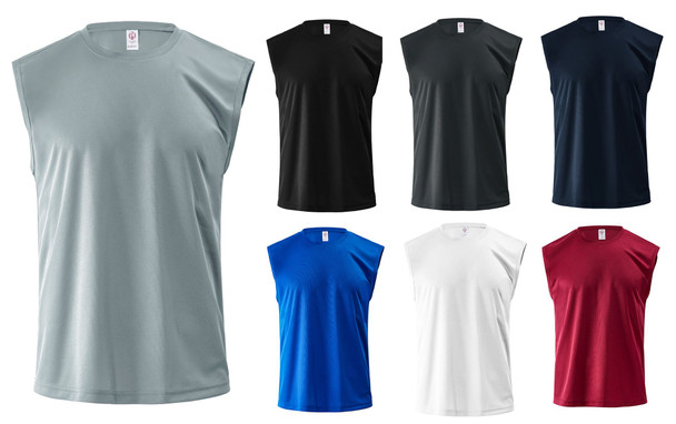 Men’s Polyester Micro Mesh Performance Sleeveless Muscle T-Shirt