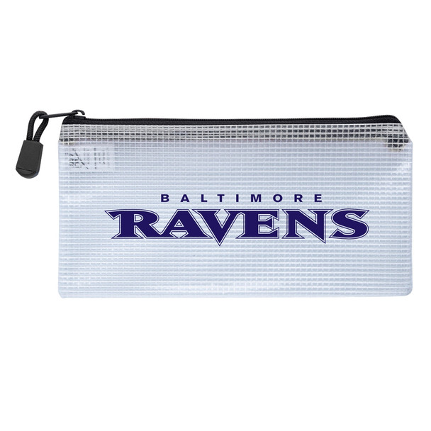 Baltimore Ravens Clear Zippered Pencil Bag