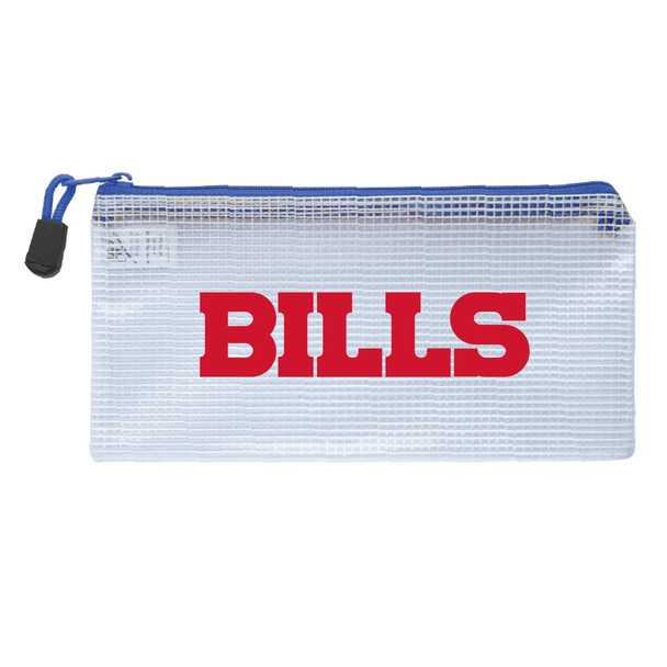 Buffalo Bills Clear Zippered Pencil Bag