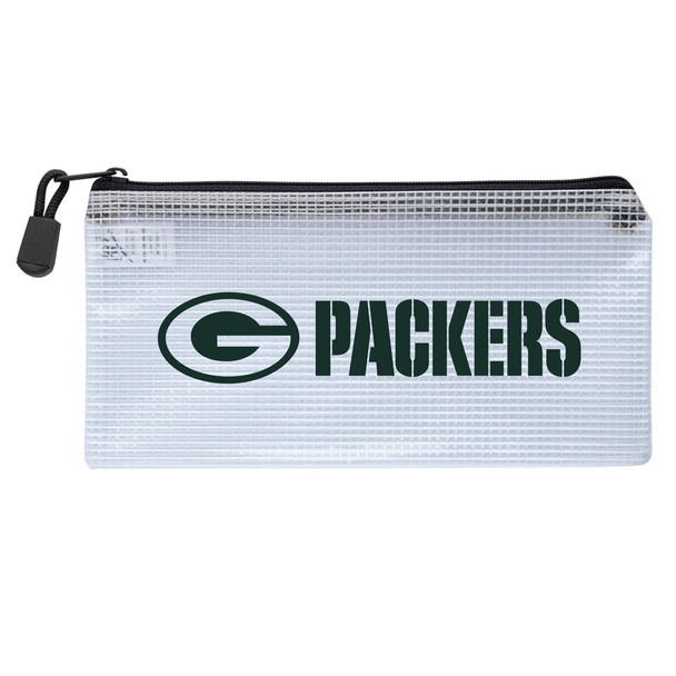 Green Bay Packers Clear Zippered Pencil Bag