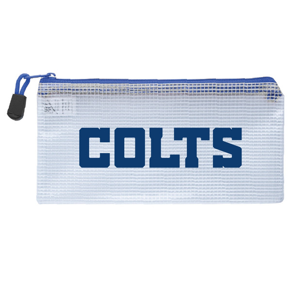Indianapolis Colts Clear Zippered Pencil Bag