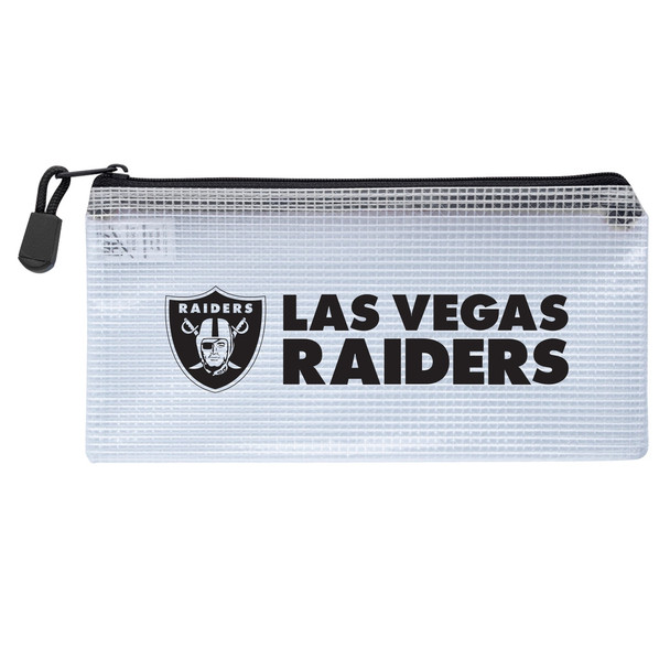 Las Vegas Raiders Clear Zippered Pencil Bag