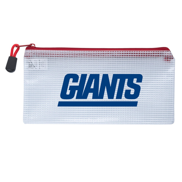 New York Giants Clear Zippered Pencil Bag