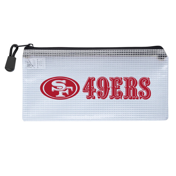 San Francisco 49ers Clear Zippered Pencil Bag