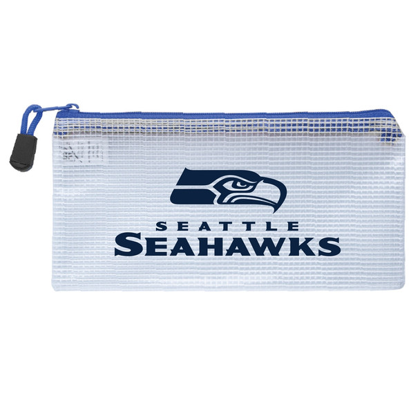 Seattle Seahawks Clear Zippered Pencil Bag