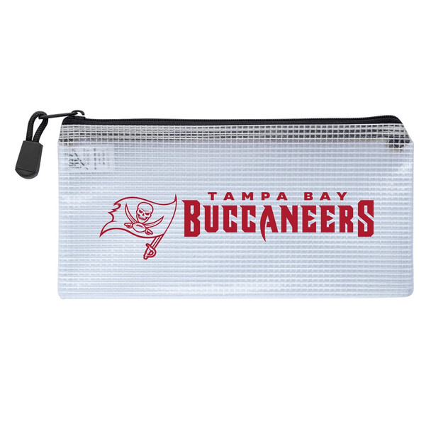 Tampa Bay Buccaneers Clear Zippered Pencil Bag