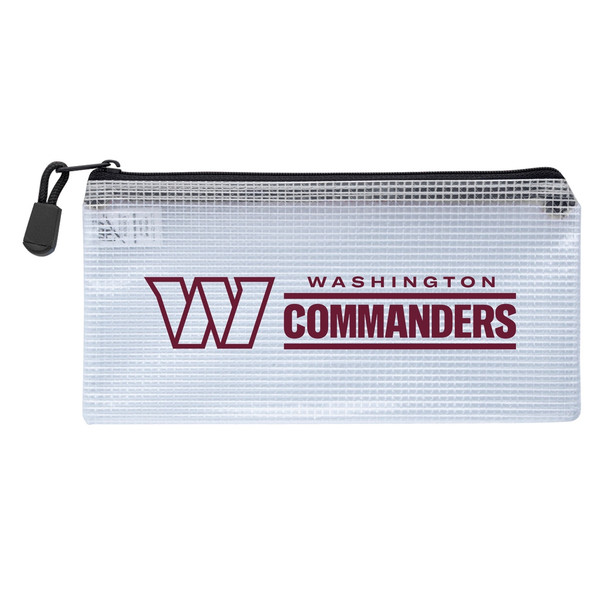 Washington Commanders Clear Zippered Pencil Bag