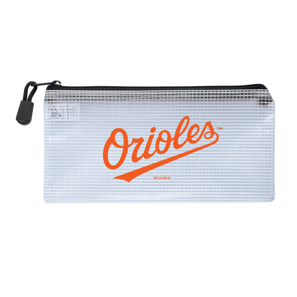 Baltimore Orioles Clear Zippered Pencil Bag