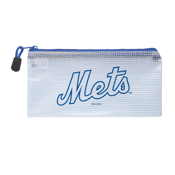 New York Mets Clear Zippered Pencil Bag