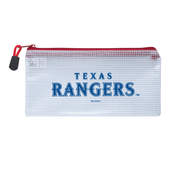 Texas Rangers Clear Zippered Pencil Bag