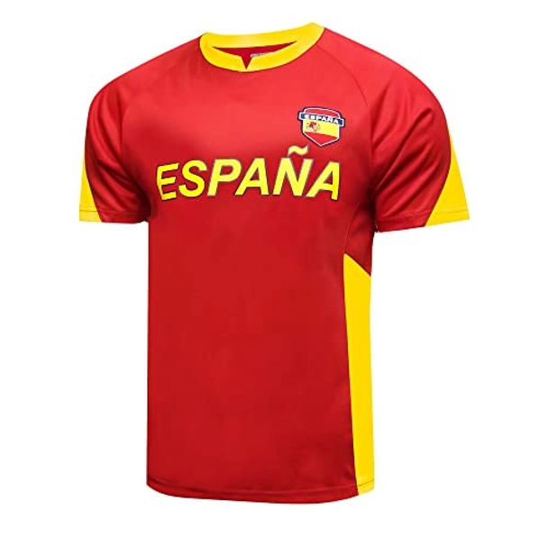Spain Soccer Game Day Tee - Officially Licensed Unisex Adult Short Sleeve Polyester T-Shirt