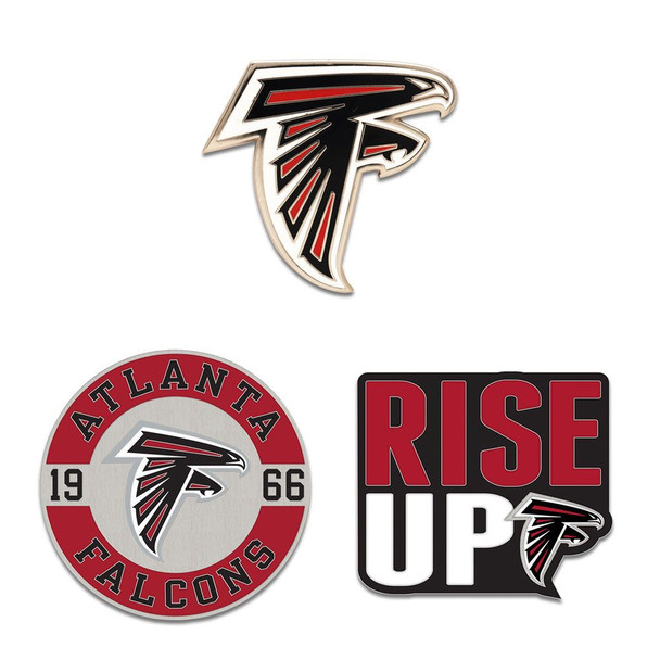 Atlanta Falcons Enamel Pin Set 3 Piece Atlanta Falcons Enamel Pin Set 3 Piece
