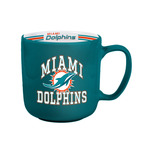 Miami Dolphins 15oz Stripe Design Coffee Mug