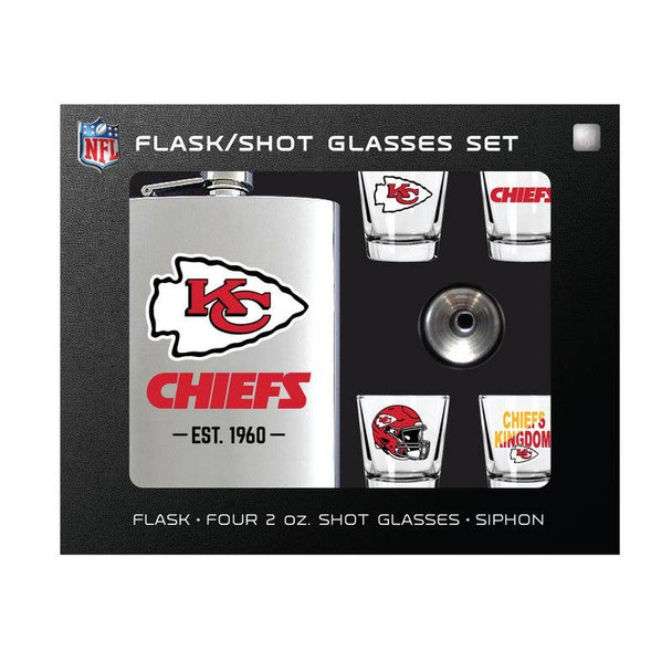 Kansas City Chiefs Flask Gift Set