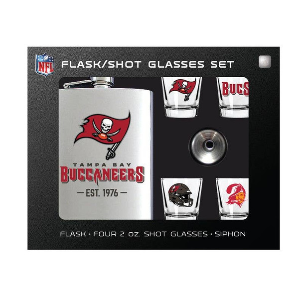 Tampa Bay Buccaneers Flask Gift Set Tampa Bay Buccaneers Flask Gift Set